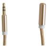 CAVO AUDIO CONNETTORE JACK AUDIO DA 3.5MM MASCHIO-FEMMINA 1M TELATO ROSA DORATO